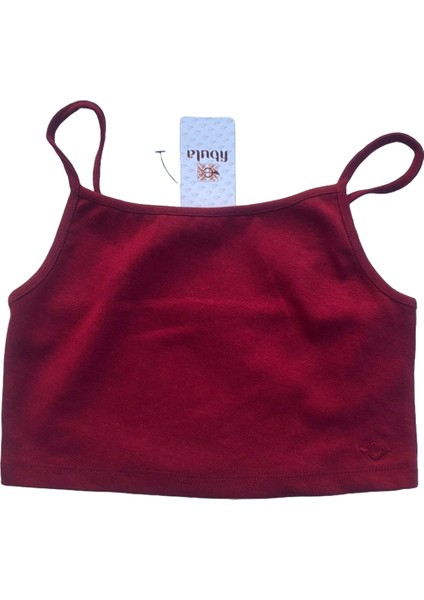 Bordo Kadın Crop
