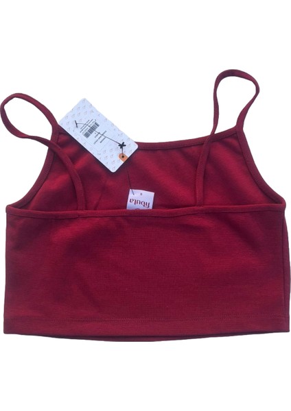 Bordo Kadın Crop