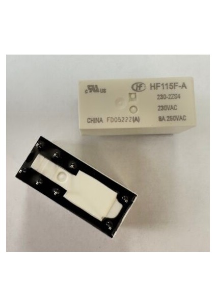 HF115F-A-230-2ZS4 230VAC 8A 8p Çift Kontak Röle