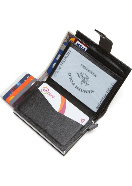 Rfid Özellikli Patlı Mekanizmalı Cüzdan Kartlık -Suni Deri fırsatları