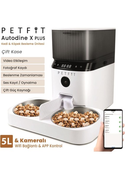 Groove Q-Clean Akıllı Otomatik Kedi Tuvaleti Turuncu - Petfit Aqua Flow Akıllı Bataryalı Su Pınarı Çeşmesi + Petfit Catmax Pro Plus Akıllı Otomatik Mama Kabı Bundle fırsatları