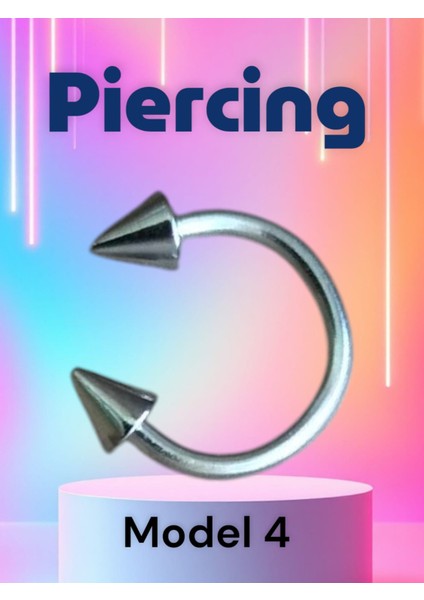 Paslanmaz Çelik Kadın Erkek Burun Dudak Halkası ,kaş Tırnak Çivisi ,küpe Dil Vücut Piercing Model 04