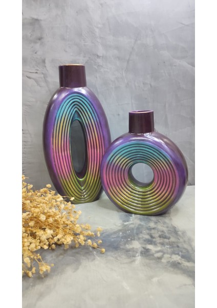 Çizgili 2 ' Li Vazo Takımı