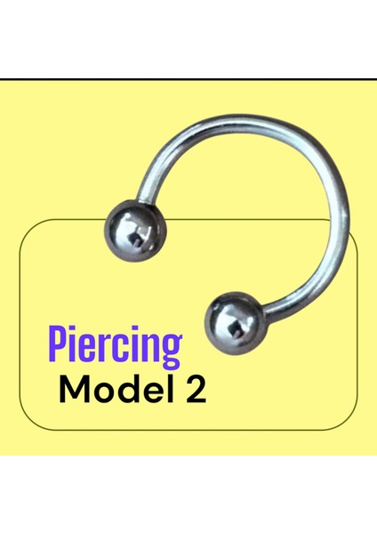 Paslanmaz Çelik Kadın Erkek Burun Dudak Halkası ,kaş Tırnak Çivisi ,küpe Dil Vücut Piercing Model 02