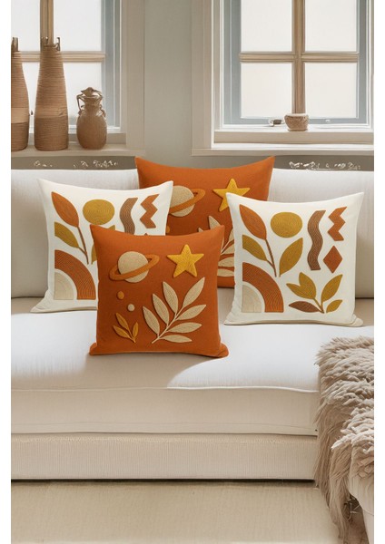 Çift Tarafı Dijital Baskılı 4'lü Kırlent Kılıfı Seti (Panç /punch Nakış Desen Görünümlü) fiyatları