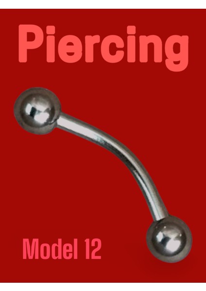 Paslanmaz Çelik Kadın Erkek Burun Dudak Halkası ,kaş Tırnak Çivisi ,küpe Dil Vücut Piercing Model 12