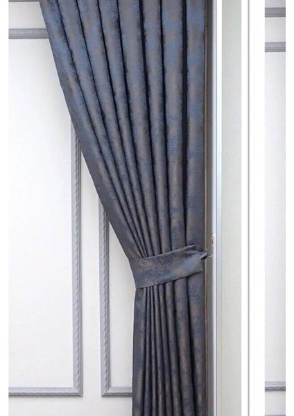 Fon Perde Royal Desen, Yeni Sezon, Pileli, Kırışmaz, Lacivert, Özel Koleksiyon (Tek Kanat) modelleri