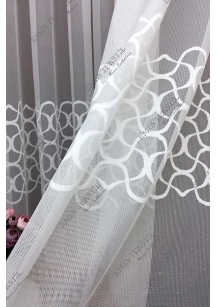 Tül Perde Yakamoz Desen Örme Tül Perde Salon, Yatak Odası, Mutfak Tülü, Pileli fırsatları