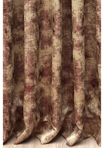 Fon Perde Royal Desen, Yeni Sezon, Pileli, Kırışmaz, Sarı Kırmızı, Özel Koleksiyon (Tek Kanat) fırsatları