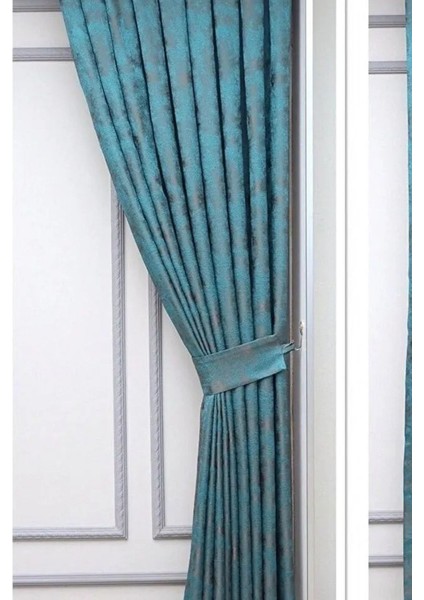 Fon Perde Royal Desen, Yeni Sezon, Pileli, Kırışmaz, Turkuaz, Özel Koleksiyon (Tek Kanat) modelleri