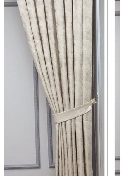 Fon Perde Royal Desen, Yeni Sezon, Pileli, Kırışmaz, Bej, Özel Koleksiyon (Tek Kanat) modelleri