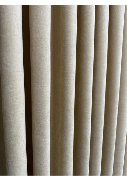 Ada Fonluk Açık Sarı/bej Tek Kanat 1/3 Sık Pile - Her Odaya Uygun Lüks Fon Perde fırsatları