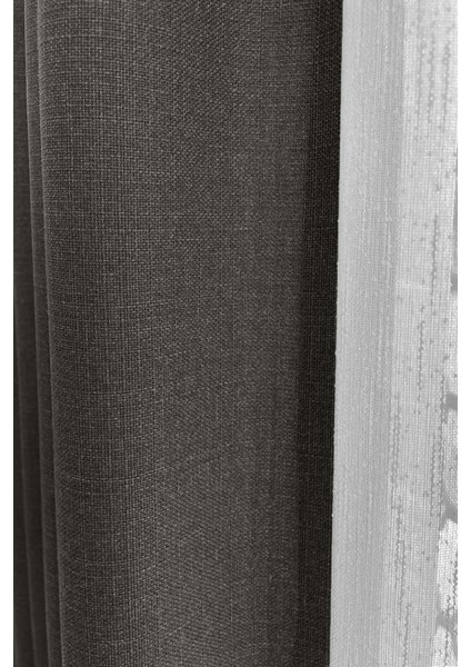 Nova Keten Fon Perde - Antrasit Gri (Sık Boru Pileli), Yeni Sezon - Tüm Odalara Uygun (Tek Kanat) fiyatları