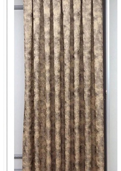 Fon Perde Royal Desen, Yeni Sezon, Pileli, Kırışmaz, Koyu Bej, Özel Koleksiyon (Tek Kanat) fiyatları