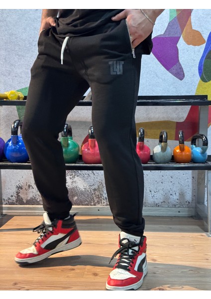 Erkek Siyah Slim Fit Jogger Eşofman Altı modelleri