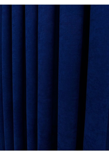 Ada Fonluk Parlement Mavisi (Açık Lacivert) Tek Kanat 1/3 Sık Pile - Her Odaya Uygun Lüks Fon Perde modelleri