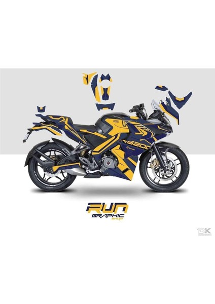 Bajaj Pulsar Rs 200 Kaya Sticker Set Kit
