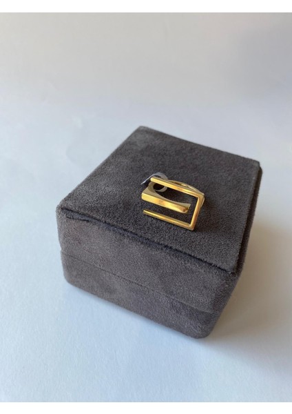 Labirent Çelik Ayarlanabilir Gold Yüzük modelleri