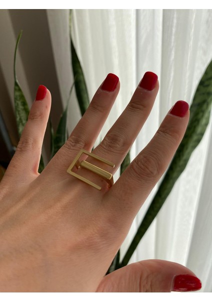 Labirent Çelik Ayarlanabilir Gold Yüzük fırsatları