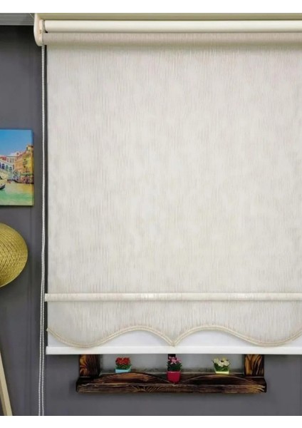 Yağmur Desen Çiftli Sistem Mekanizmalı Tül ve Stor Perde fırsatları