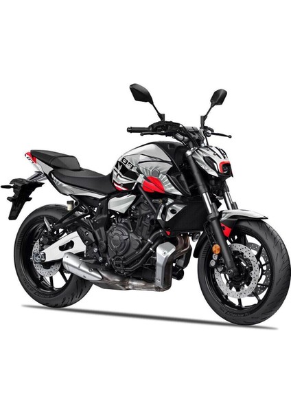 Mt-07 2020-2023 Gri Kırmızı Ay Japan Full Body Kit Sticker Set