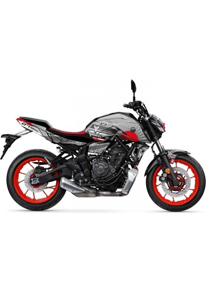 Mt-07 2020-2023 Gri Kırmızı Ay Japan Full Body Kit Sticker Set fiyatları