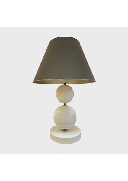 Modern Beyaz Renkli Şık Masa Lambası - Silindirik Başlık, Dekoratif Gece Lambası