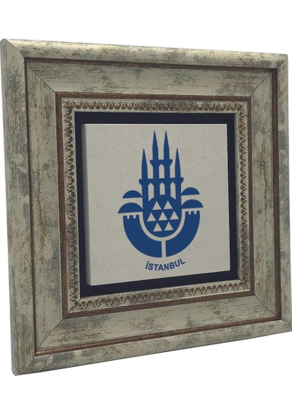 Istanbul Amblemi Baskılı Doğaltaş Tablo (20 x 20 KRT-147) fiyatları