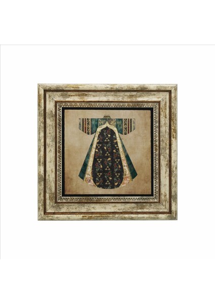 Osmanlı Saray Kaftanı Baskılı Doğaltaş Tablo (25 x 25 Krt-82) fiyatları
