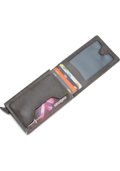 Rfid Özellikli Dik Kapaklı Mekanizmalı Cüzdan Kartlık -Suni Deri modelleri