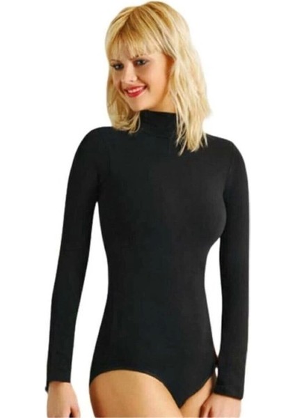 Imer 9258 Uzun Kol Çıtçıtlı Body - Siyah - L