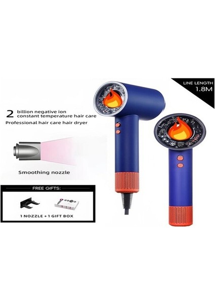 Profesyonel Yapraksız Saç Kurutma Makinesi Negatif Iyon Saç Bakımı Hızlı Purple 1 Nozzle Ingiltere Diğer