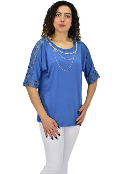 Kadın Kısa Kol Baskılı Bluz BGL-ST04708 modelleri
