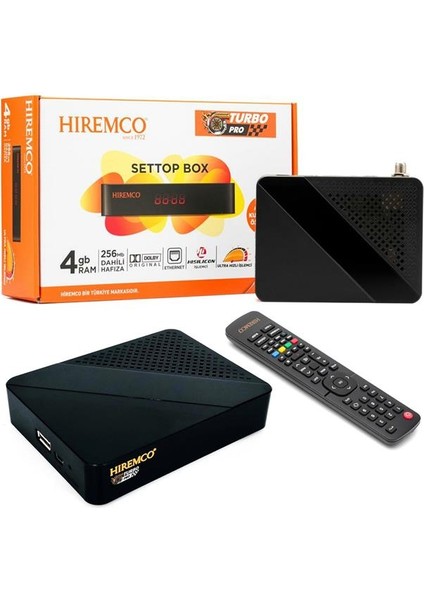 Hiremco Turbo Pro Dahili Wifi Full Hd Mini Uydu Alıcısı Linux Tabanlı 4gb Ram Dahili Hafıza