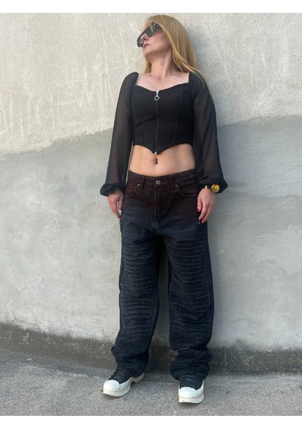 Özel Tasarım Custom Baggy Kadın Jeans Pantolon indirimleri