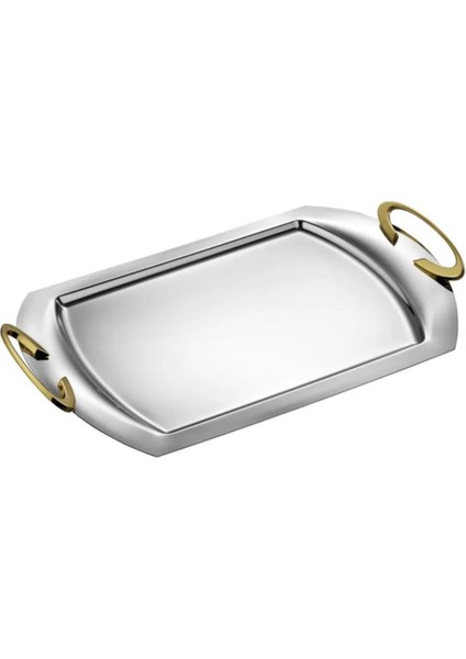 Amor Çay ve Servis Tepsisi (Gold) Çelik