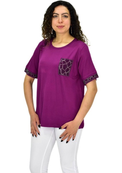 Kadın Kısa Kol Taşlı Bluz BGL-ST04709 fiyatları