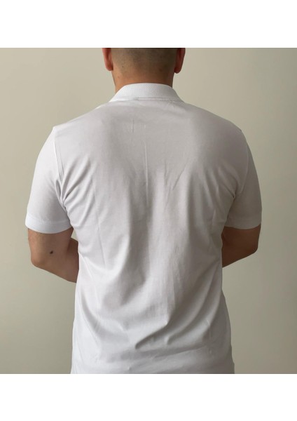 Siyah Polo Yaka Erkek T-Shirt %100 Pamuk, Minimal Stil, Gömlek Yaka Formu