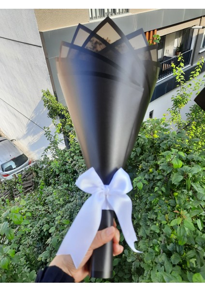 20 Li LED Işıklı Kenar Süslemeli Solmayan Gül Buketi Beyaz Gül Dışı Siyah fiyatları