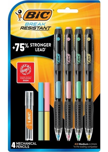 Break Resıstant Versatil Kalem 4 Kalem +4 Silgi+6'lı Min