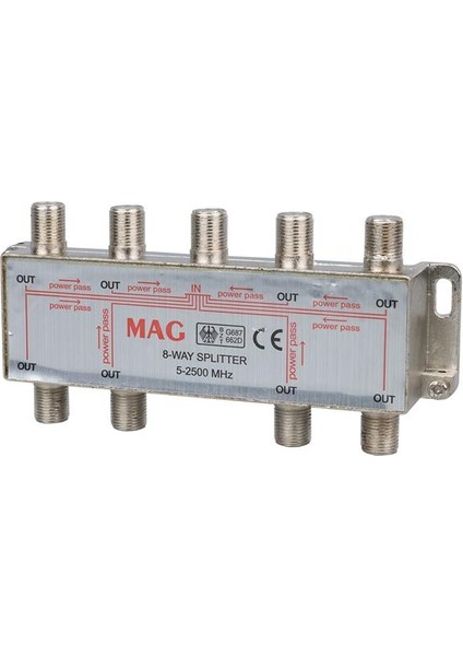 Mag 5-2500 1/8 Uydu Dağıtıcısı Splitter MG-1511