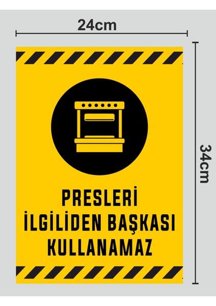 Presleri Ilgiliden Başkası Kullanamaz - Uyarı Tabela Levhası 24X34 cm Polikarbon fiyatları