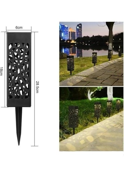 6 Adet Solar Bahçe Çim Saksı Lamba Güneş Enerjili Sarı Işık Teras Balkon Peyzaj Yolu Aydınlatma fiyatları