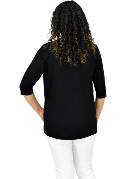 Kadın Kısa Kol Taşlı Bluz BGL-ST04710 fırsatları