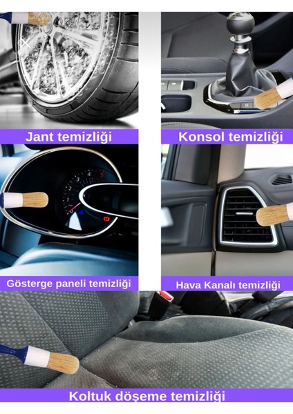 Araç Içi Detay Temizlik Fırçası Set 4 Adet
