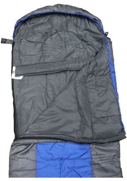 S. Dft Düz-Başlık 190+30X75CM Gri 0°uyku Tulumu