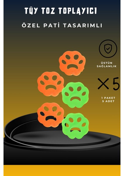 Tüy Toz Toplayıcı Özel Pati Tasarımlı 5 Adet
