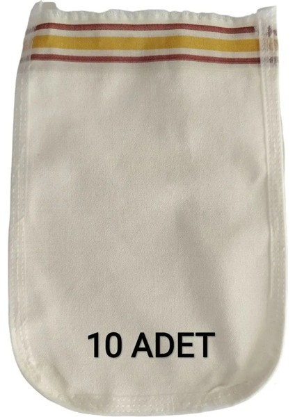 10 Adet (Orta Kalınlık) Sert Doğal Floş Ipek Hamam ve Banyo Kesesi