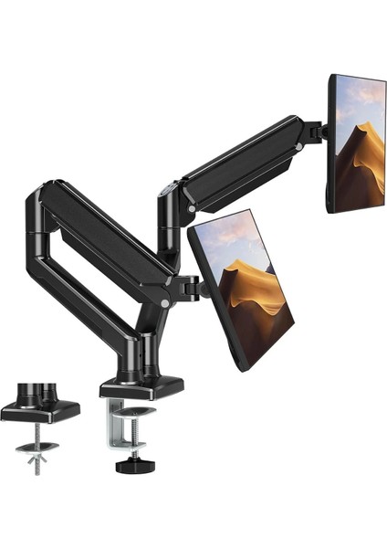 MA04 Ikili Monitör Standı - Siyah Inslm