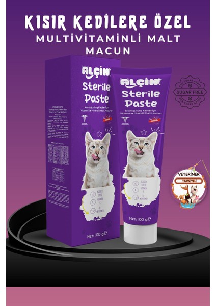 Kısır Kedilere Özel Multivitaminli Malt Macun 100 gr (Sterile Paste)